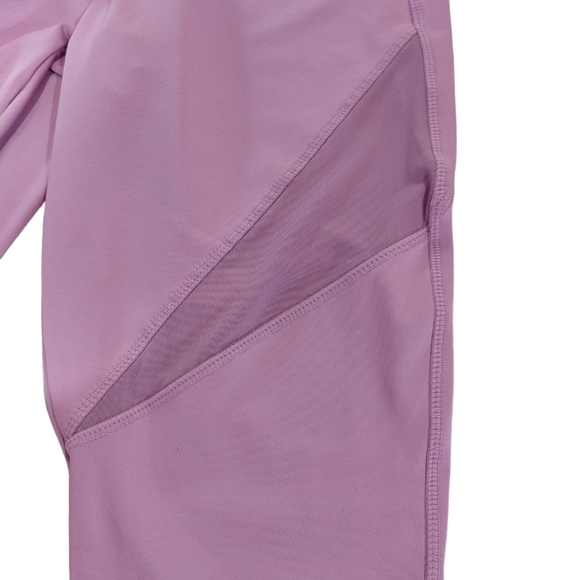 Forever 21 womens purple leggings size large like new fitted mesh inserts - Picture 5 of 8